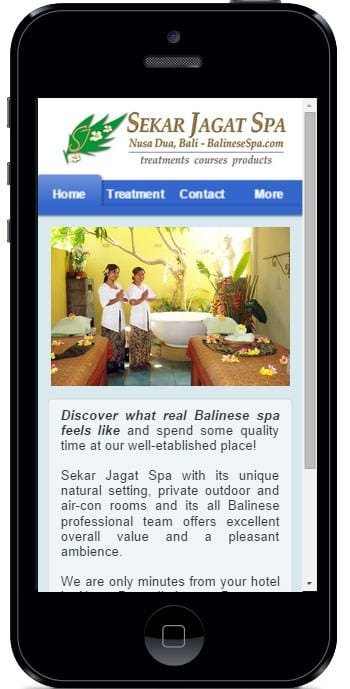 Mobile site of Sekar Jagat Spa Nusa Dua Bali