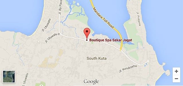 Map Sekar Jagat Spa Nusa Dua