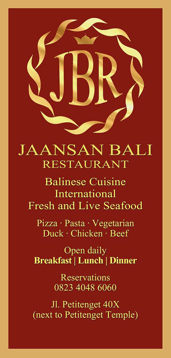 Flyer of Jaansan Bali Restaurant